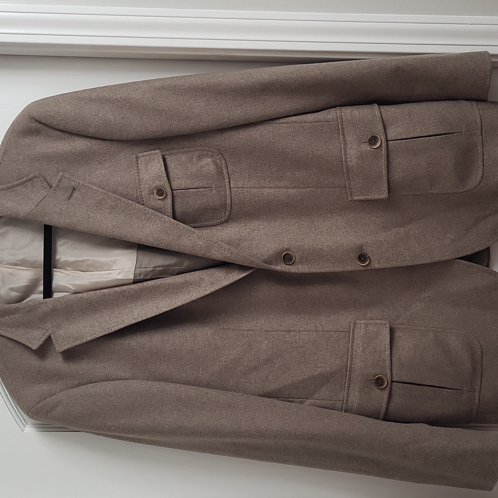 BOSS Hugo Boss Beige Wool Blend Harvis Jacket. Size‎ 42L